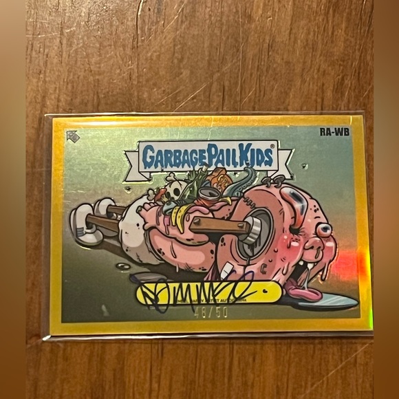 Garbage Pail Kids GPK Chrome 7 RA-WB Gold Refractor Rory McQueen Auto 48/50